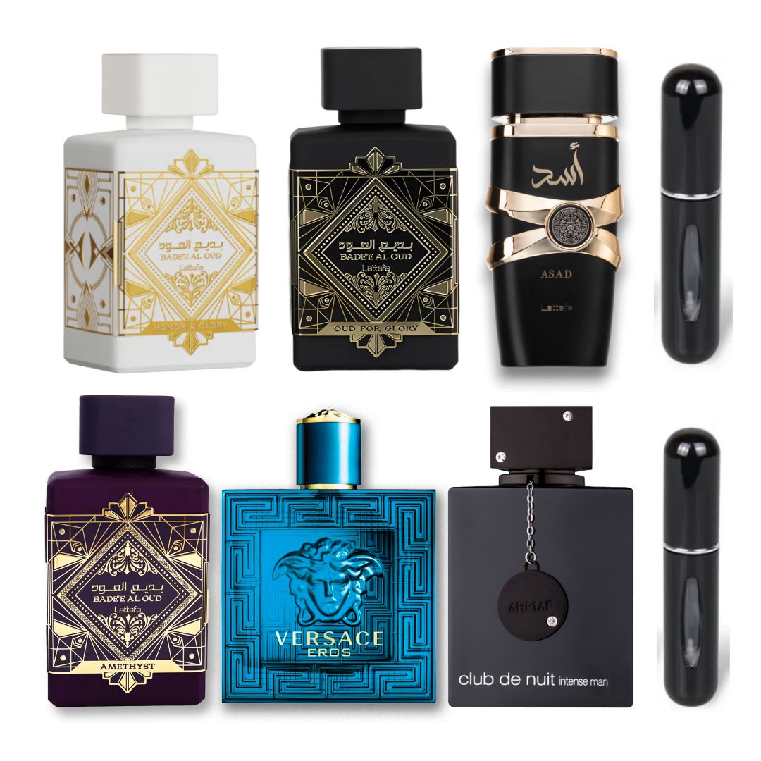 Kit 6 perfumes para Hombre + regalo